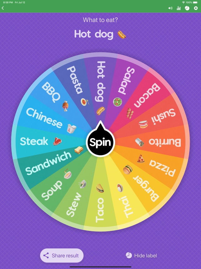 100  Spin the Wheel - Random Picker