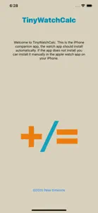 TinyWatchCalc screenshot #1 for iPhone