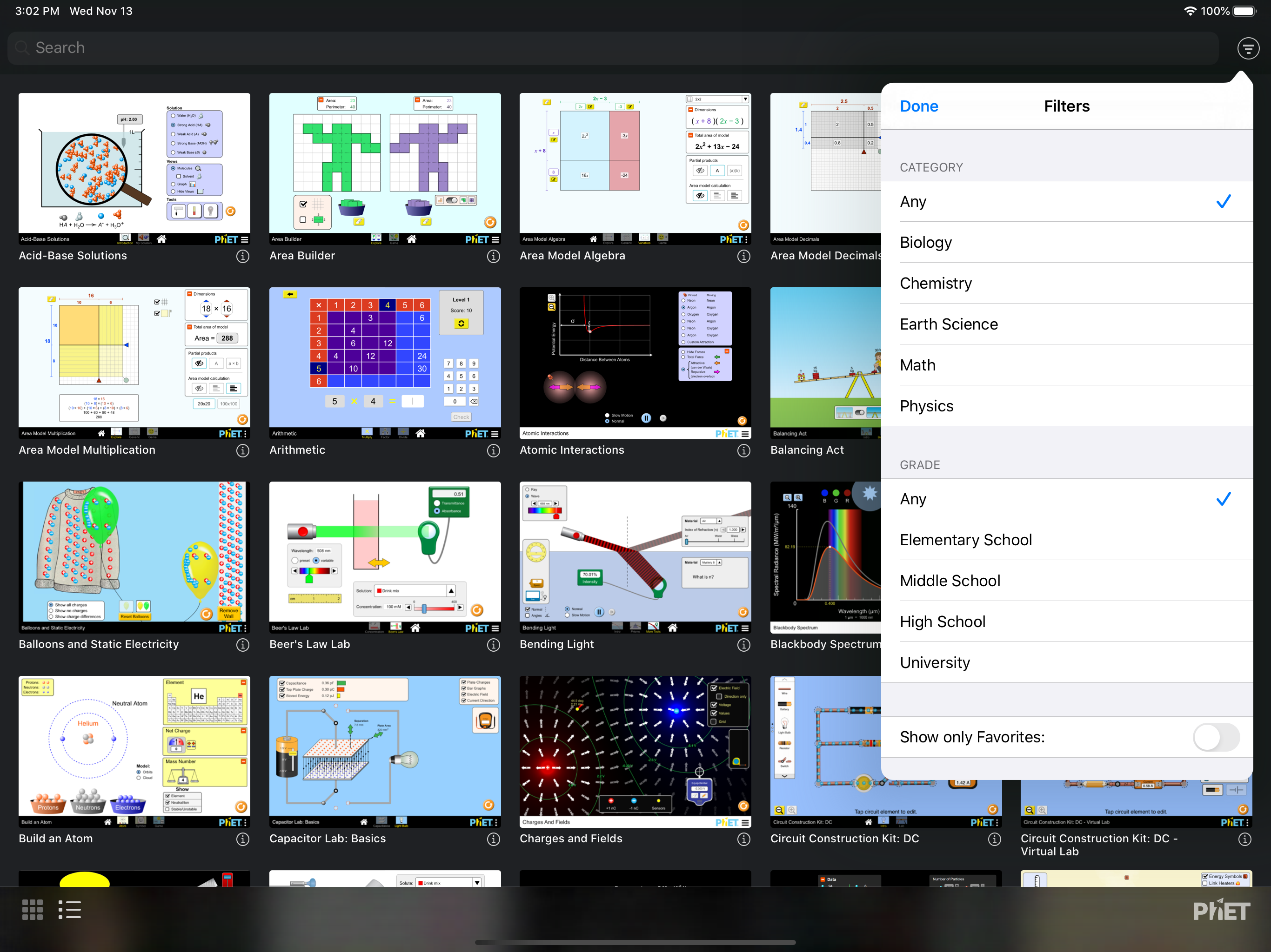 PhET Simulations screenshot 4