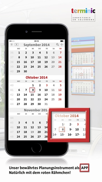terminic 3-Monatskalender Pro Screenshot