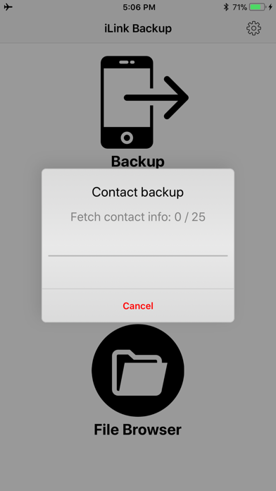 iLink Backup Screenshot