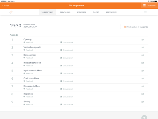 Screenshot #5 pour GO. vergaderen