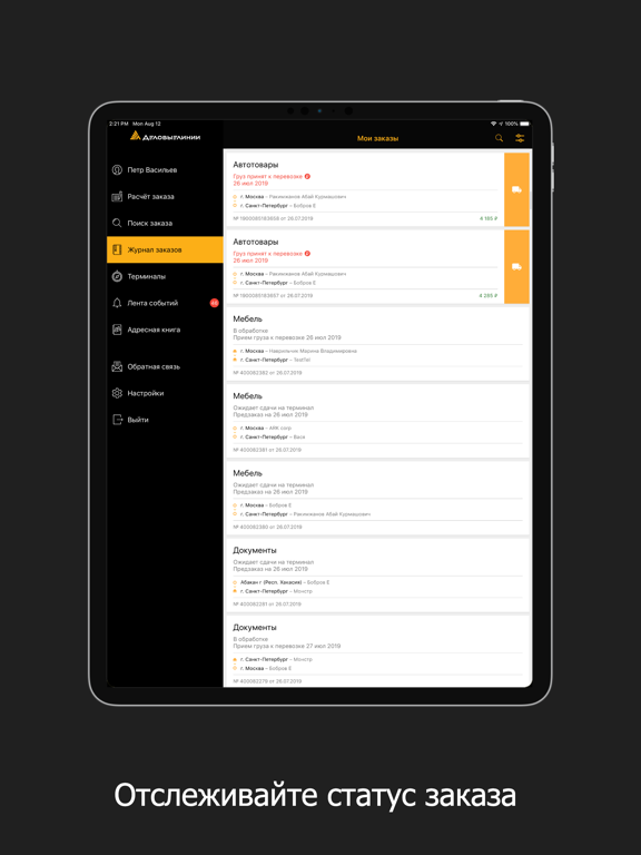Деловые Линии - Грузоперевозки iPad screenshot 4