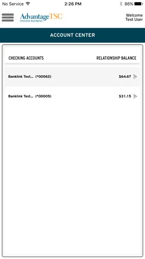 AdvantageTSC Mobile Banking screenshot 1