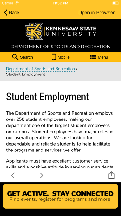 Kennesaw State Sports & Rec Screenshot
