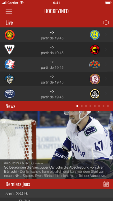 Screenshot #1 pour HockeyInfo