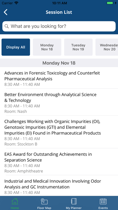 Eastern Analytical Symposium Screenshot