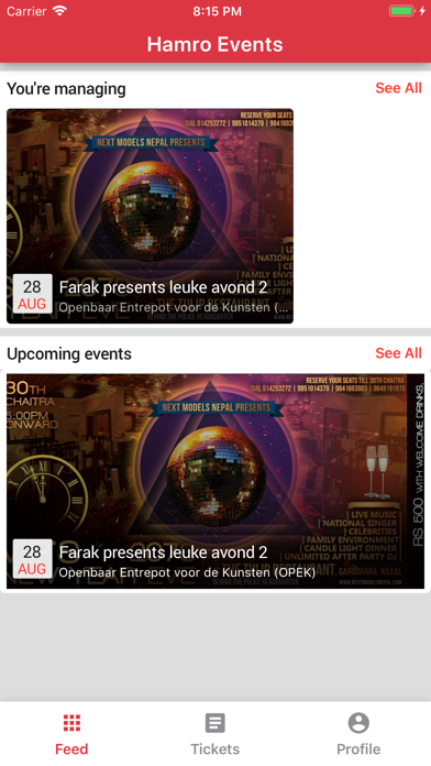 Hamro Events Screenshot