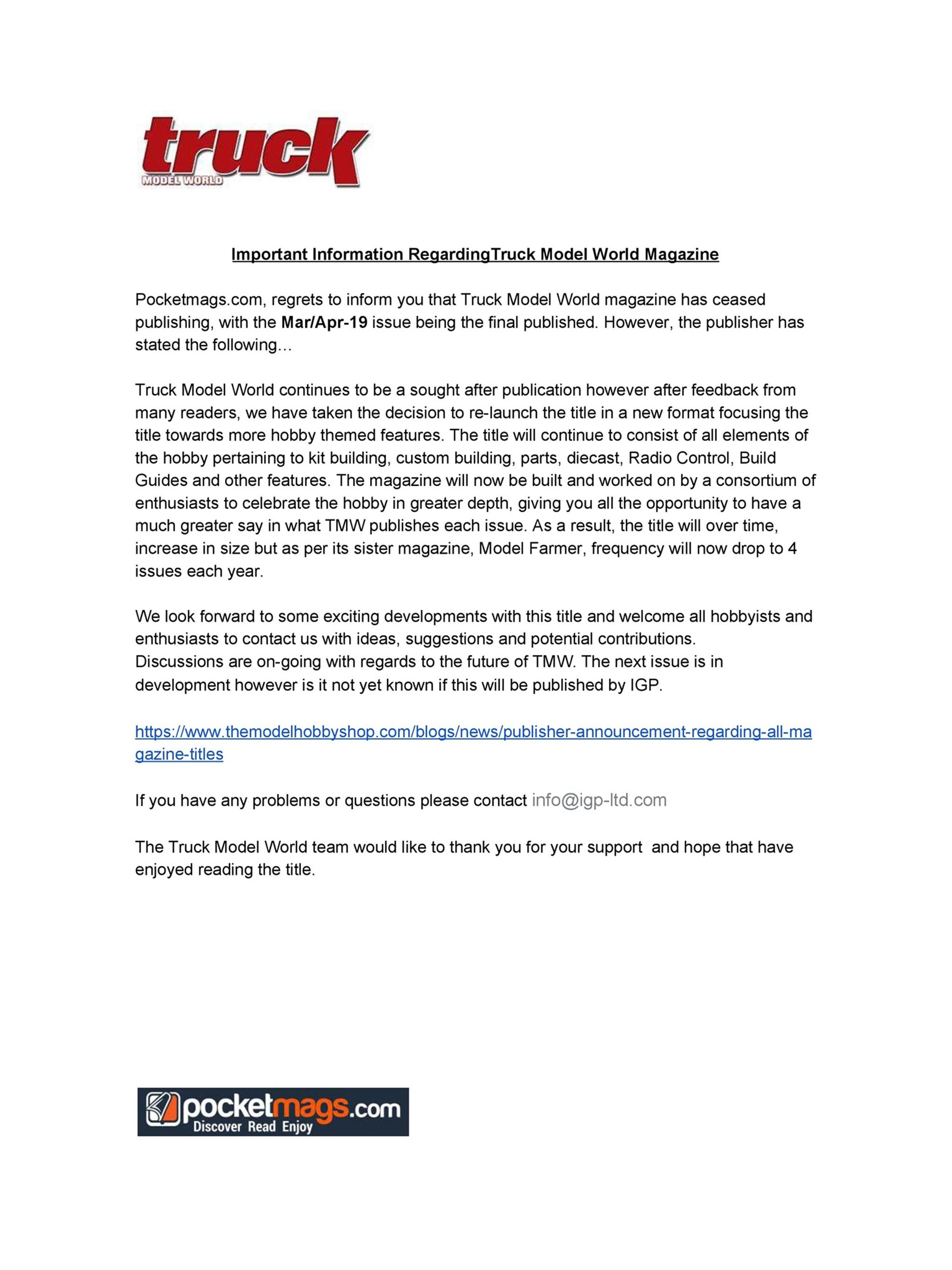 Truck Model World Magazine