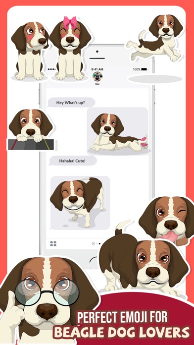 Screenshot #1 pour Beagle Puppy Dog Emoji Sticker