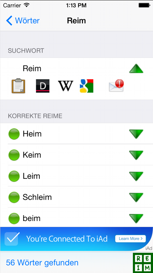 #3. Reim finden (iOS) By: Oliver Kuehne
