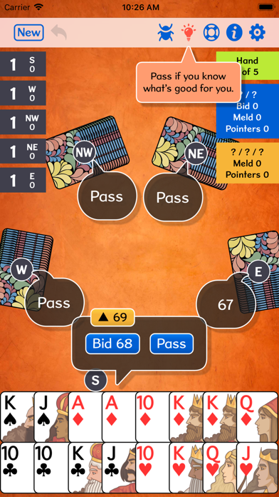 5-Handed Pinochle+ screenshot 3