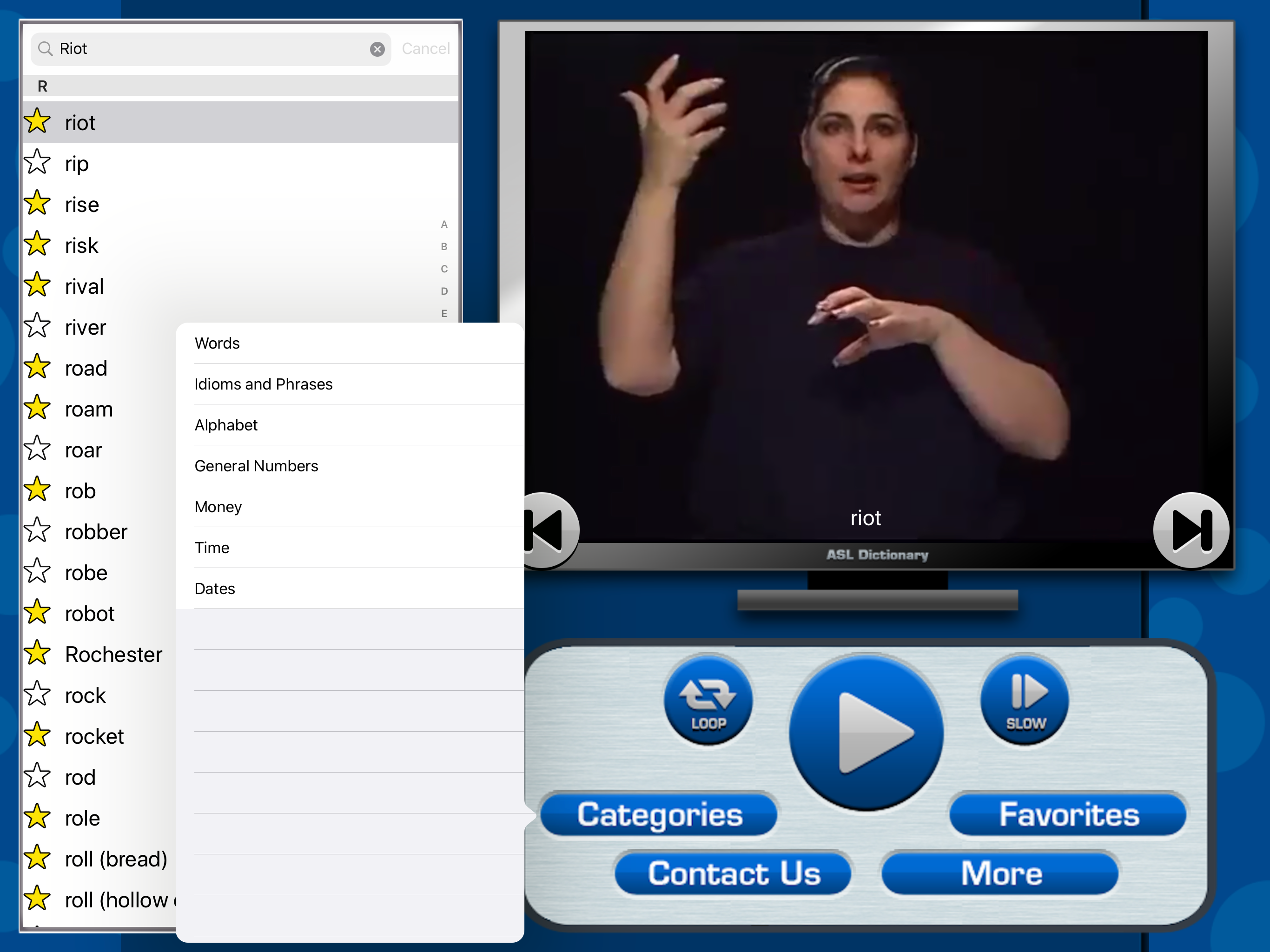 ASL Dictionary for iPad screenshot 9