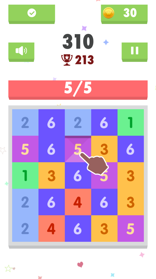#1. 点点我+1 - 数字合体消除 (iOS) Podle: 培培 邢