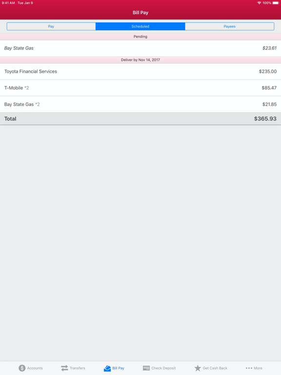 OHecu Mobile Banking iPad screenshot 6 - Finance app