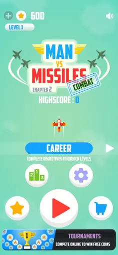 Man Vs. Missiles: Combat - Screenshot 1