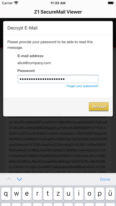 Z1 SecureMail Viewer screenshot 2