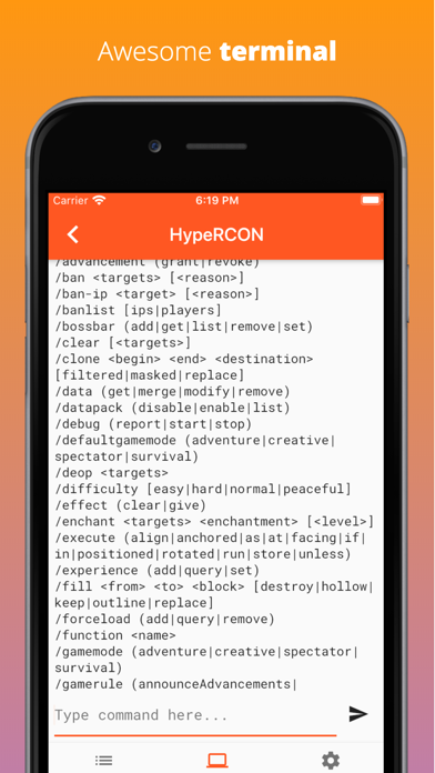 Screenshot #3 pour HypeRCON - RCON Client