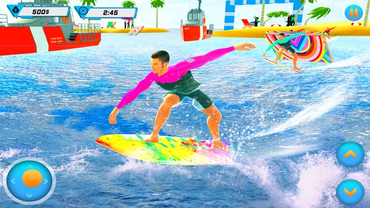 Beach Water Surfing Fun Race