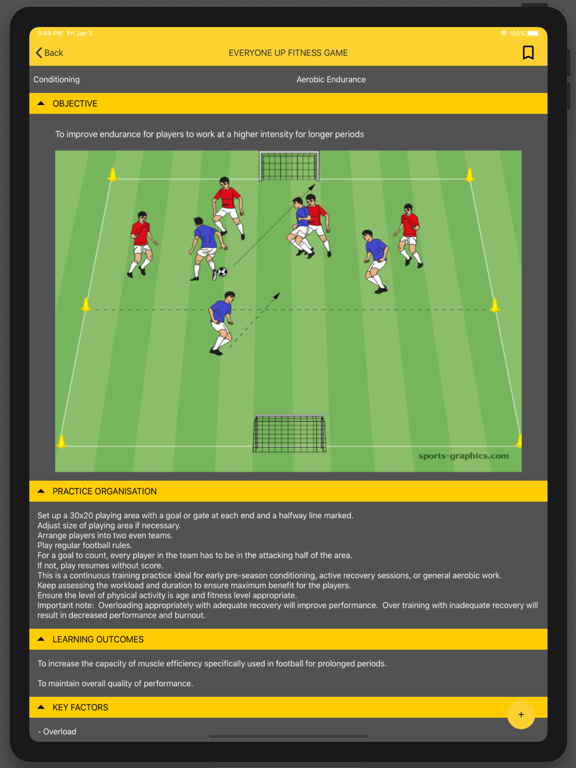 Football Sessions - Coach iPad screenshot 2 - Sports app