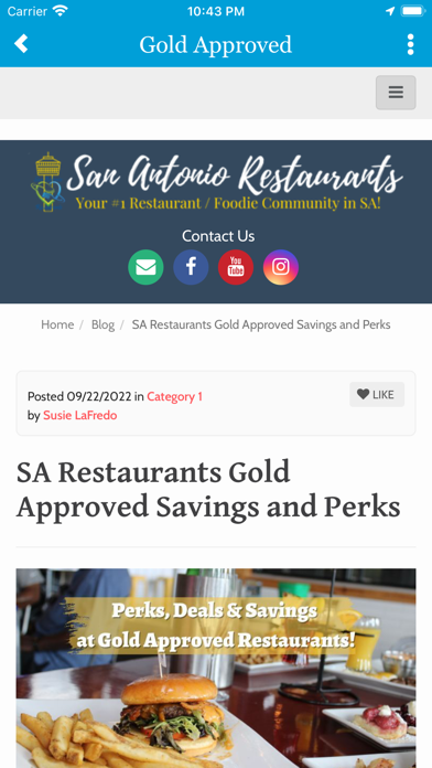 San Antonio Restaurants App Screenshot