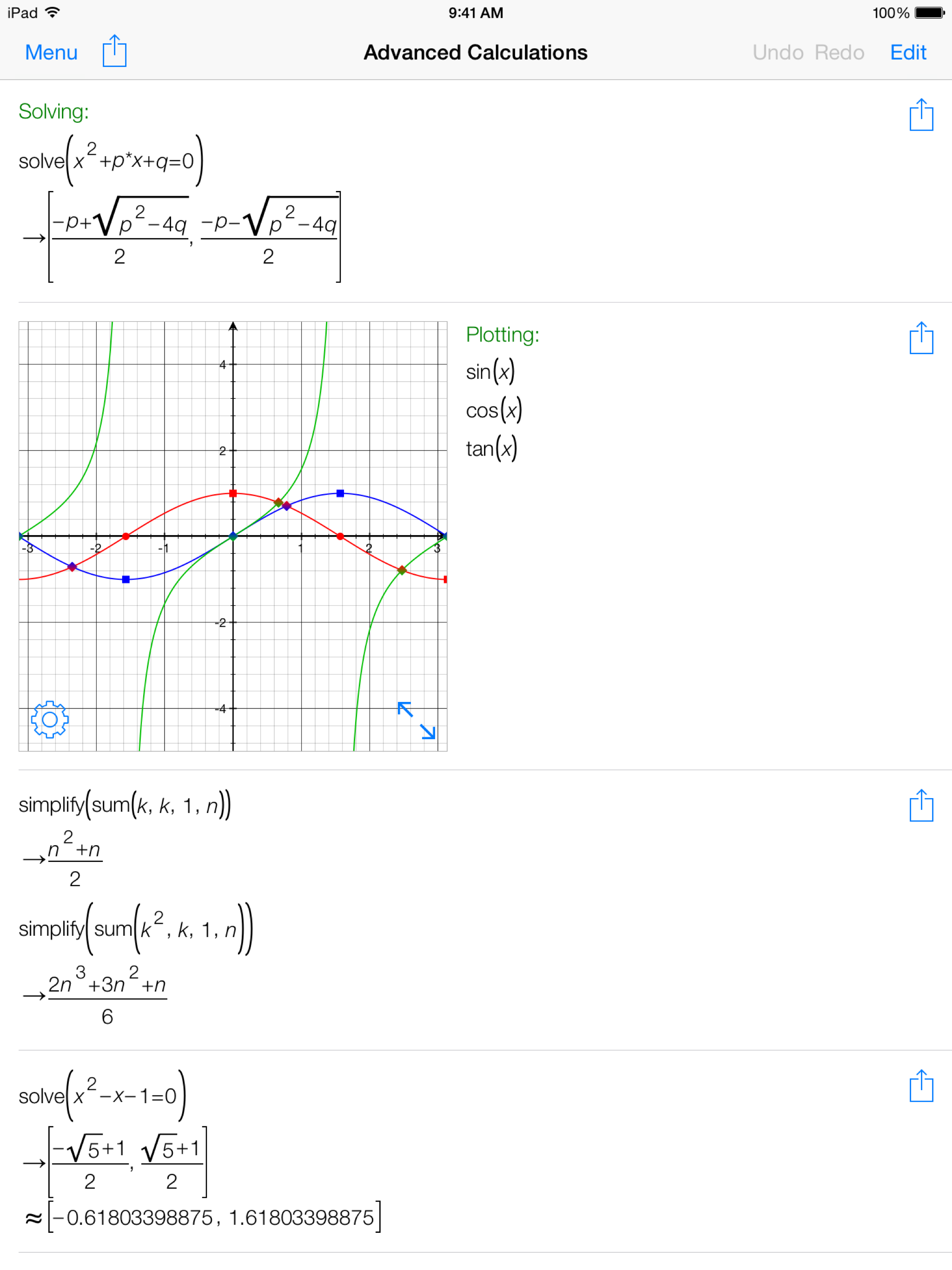PocketCAS lite for Mathematics