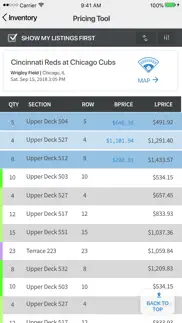 skybox ticket resale platform iphone screenshot 2