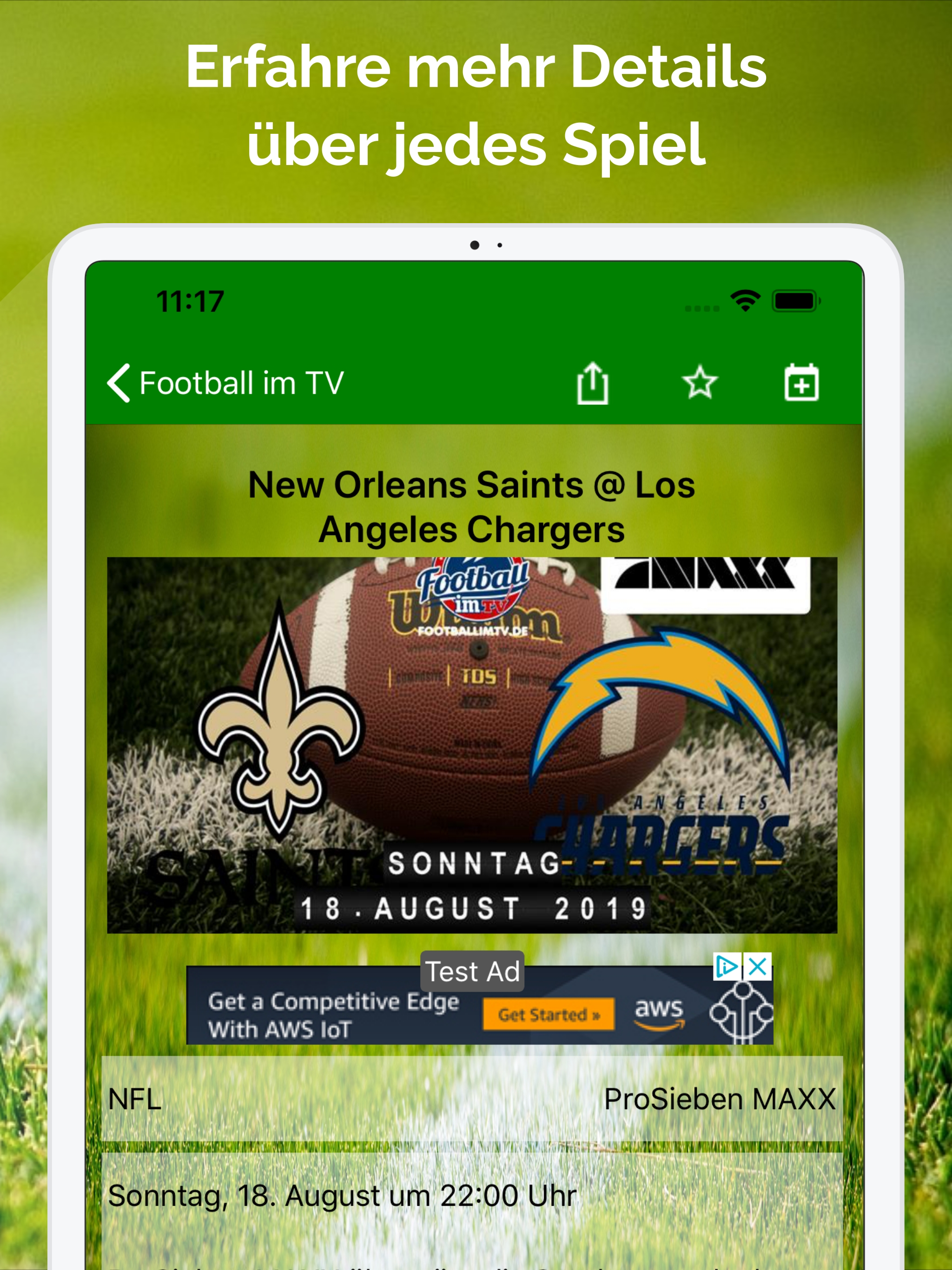 Football im TV live