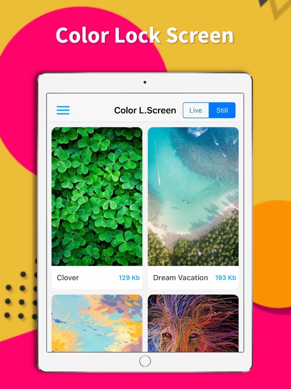 Color Lock Screen iPad screenshot