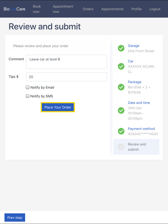 Bio Car Care iPad screenshot 5 - Business app
