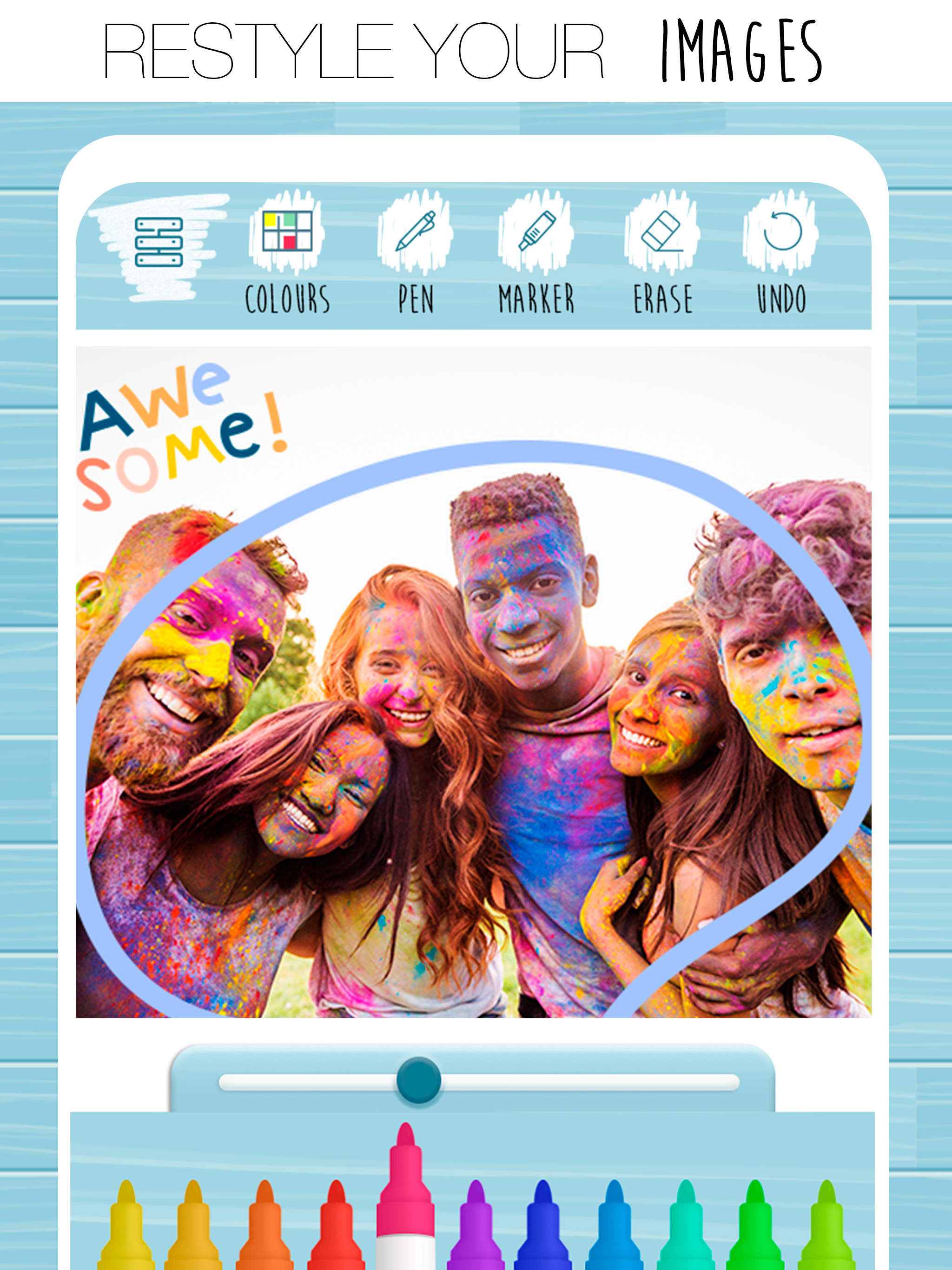 Paint over photos