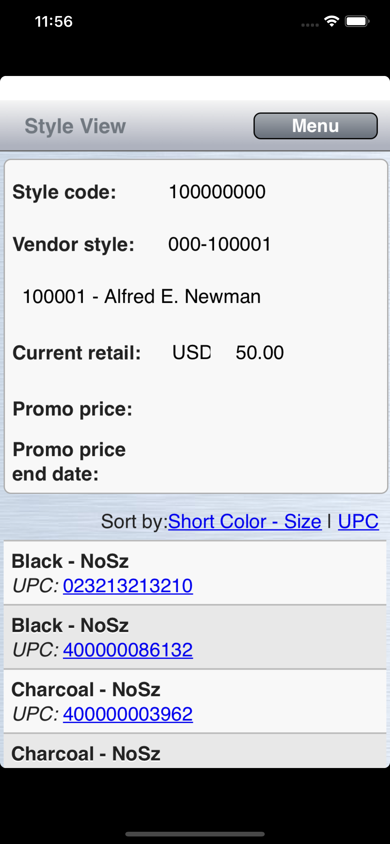 Aptos Web Inventory Management