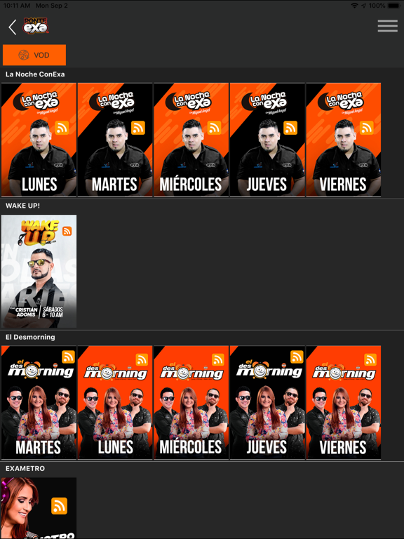 EXA Honduras. iPad screenshot 4 - Music app