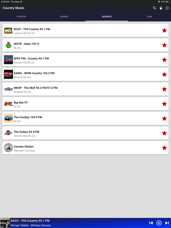 iCountry Music Radio iPad screenshot 4 - Music app