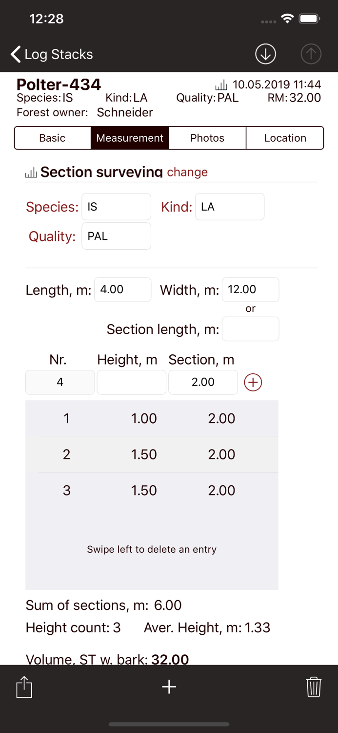 PolterApp - woodpile inventory