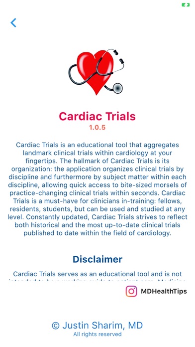 Cardiac Trials Screenshot