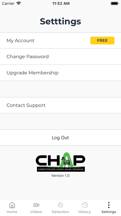 CHAP - Horse Aging Service Screenshot