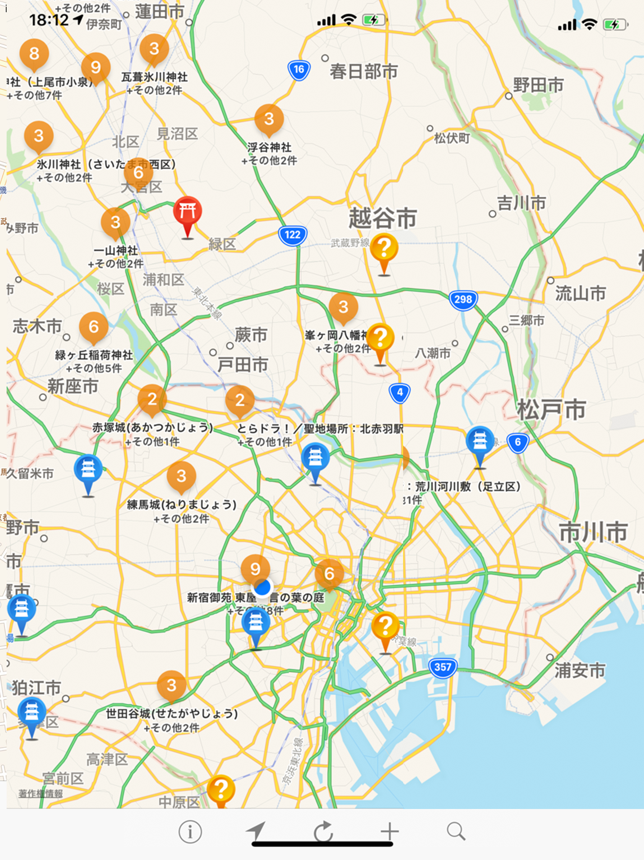 Historical landmark map