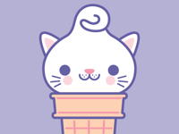 Kitty Cones Animated Stickers
