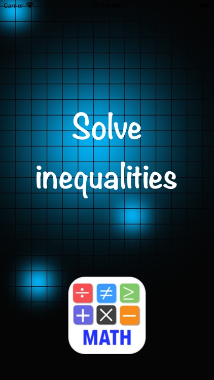 Solve inequalities