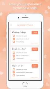 Wedding photo app by Wedbox screenshot