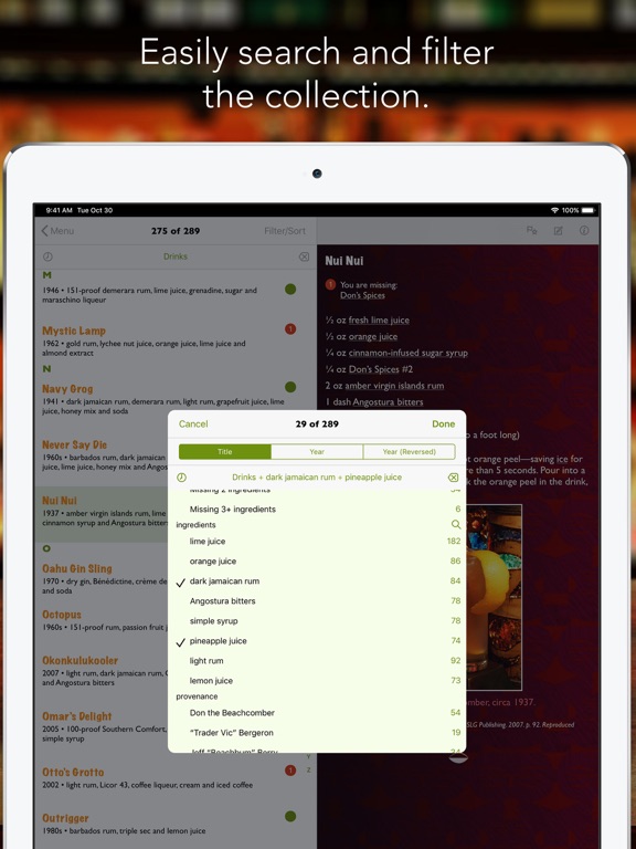 Beachbum Berry’s Total Tiki iPad screenshot 5 - Food & Drink app
