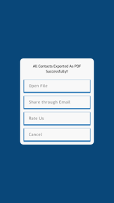 Contacts Exporter CSV/PDF screenshot