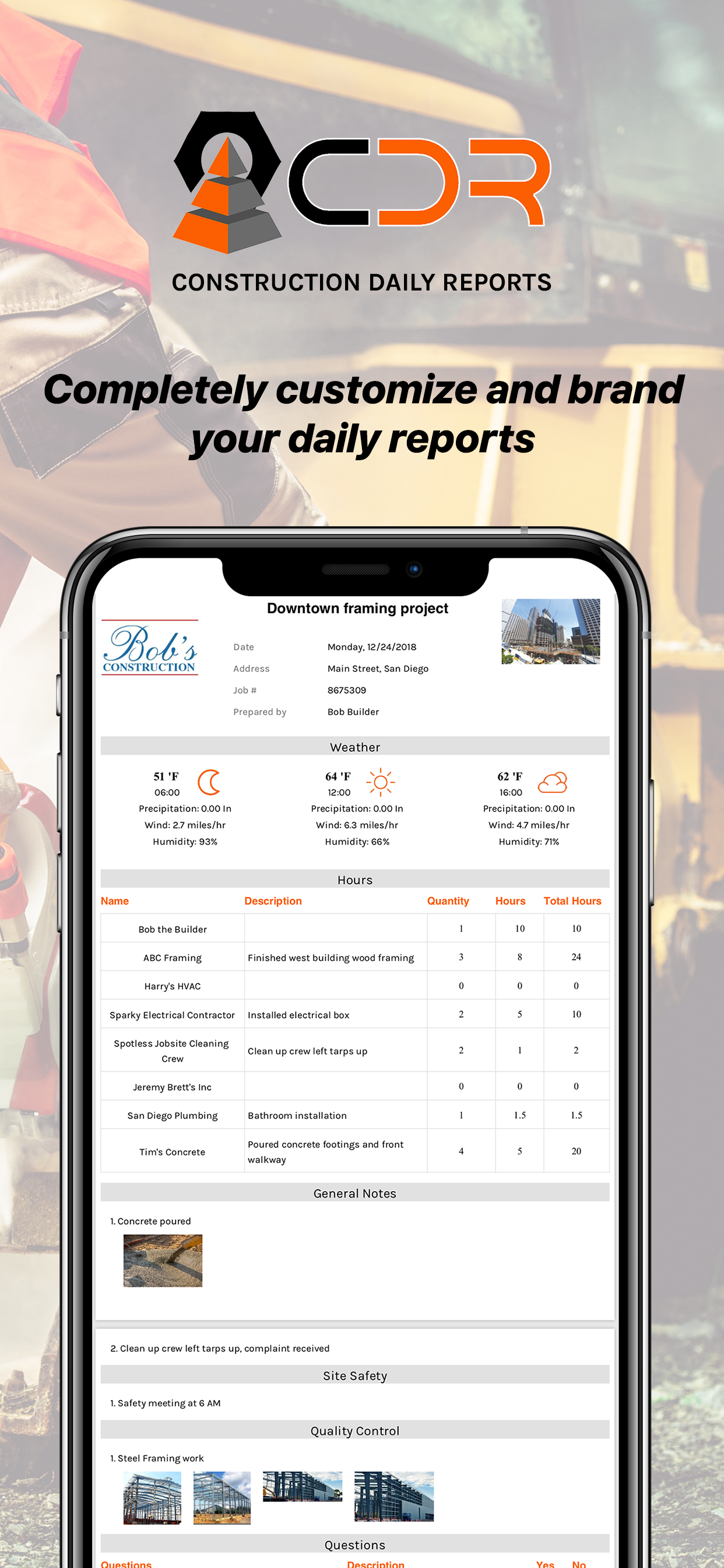 CDR Construction Daily Reports screenshot 5
