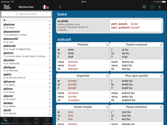 Screenshot #6 pour Français: Verbes & Conjugaison