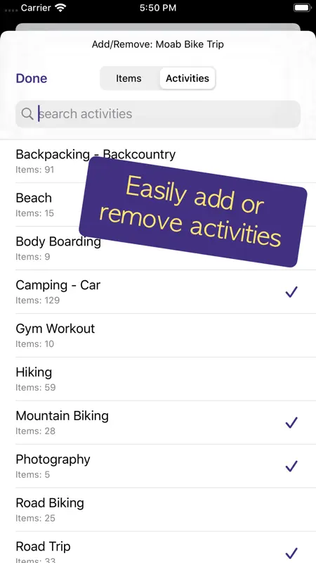 PackCheck Packing List screenshot 6 of 10