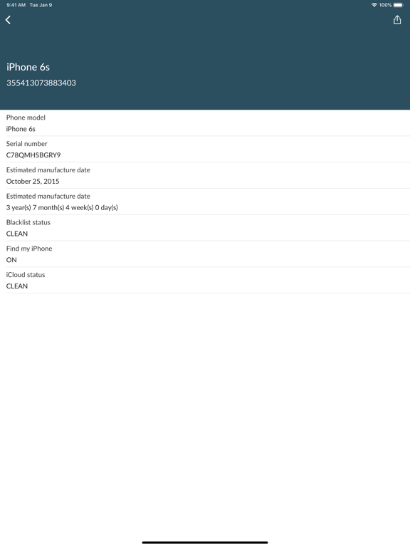 Screenshot #5 pour IMEI Checker Blacklist Phone