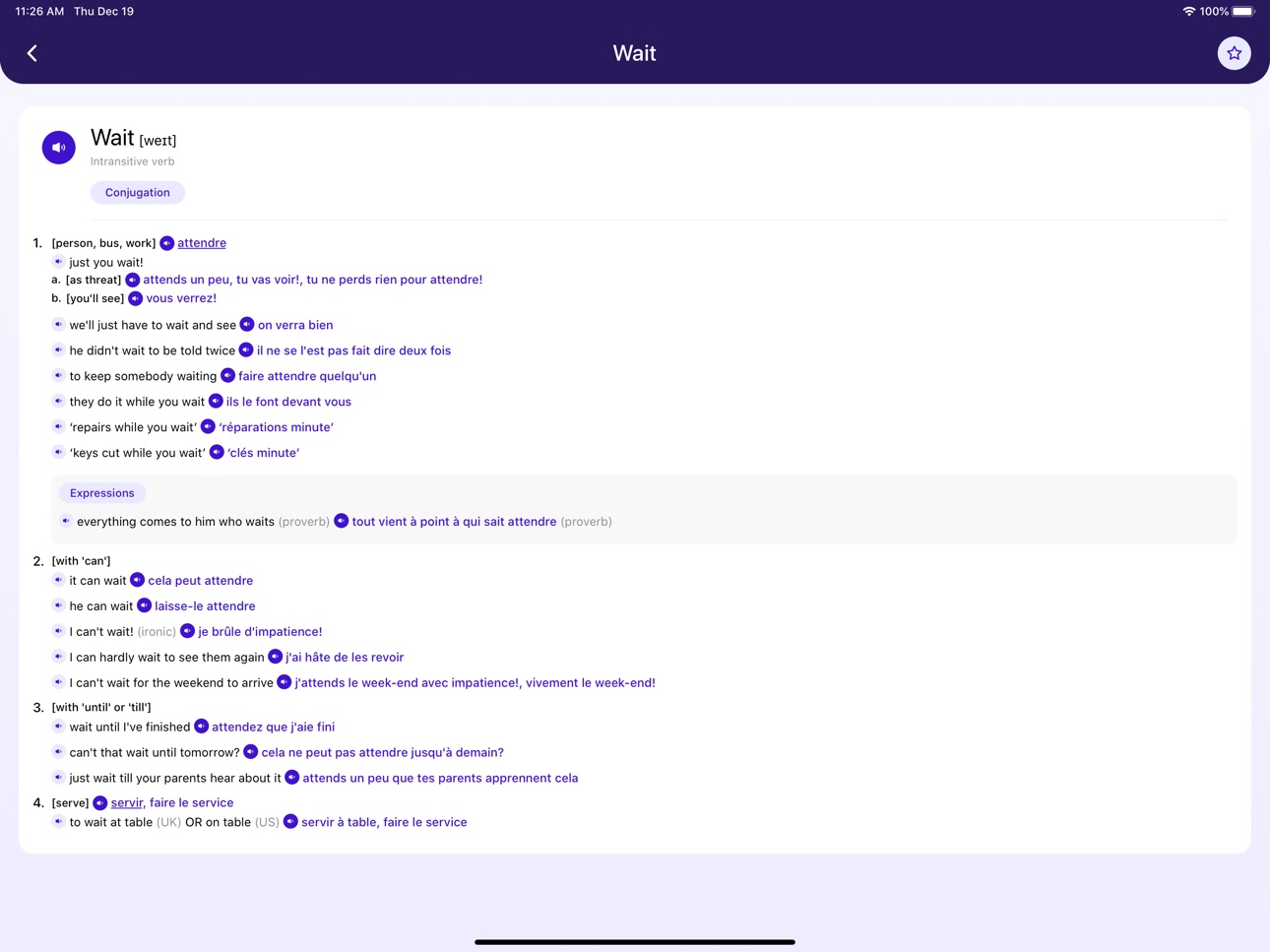 Screenshot 8 of French~English Dictionary
