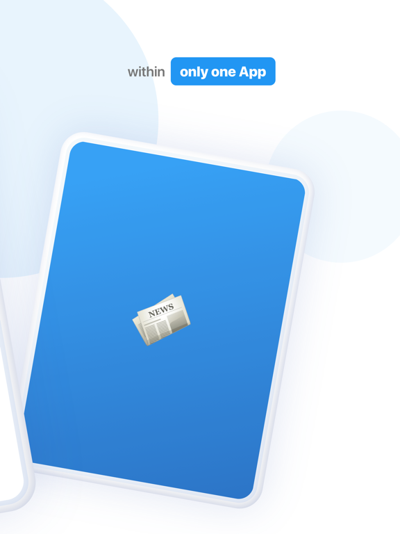 Newspaper bookmarks: feed news iPad screenshot 2 - Productivity app