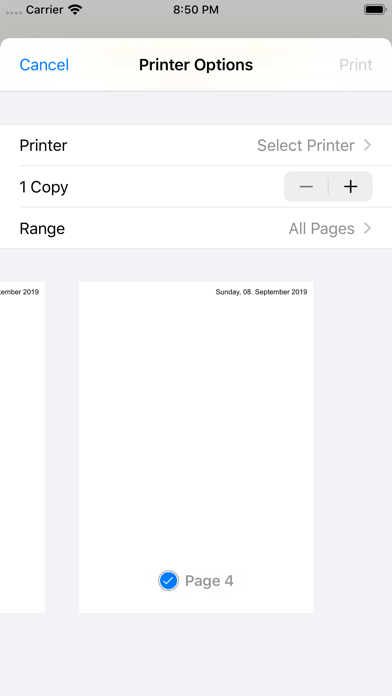 Expense receipts Screenshot